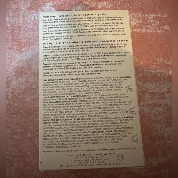 Herbivore Botanicals Skincare Herbivore Skin In The Clouds Set